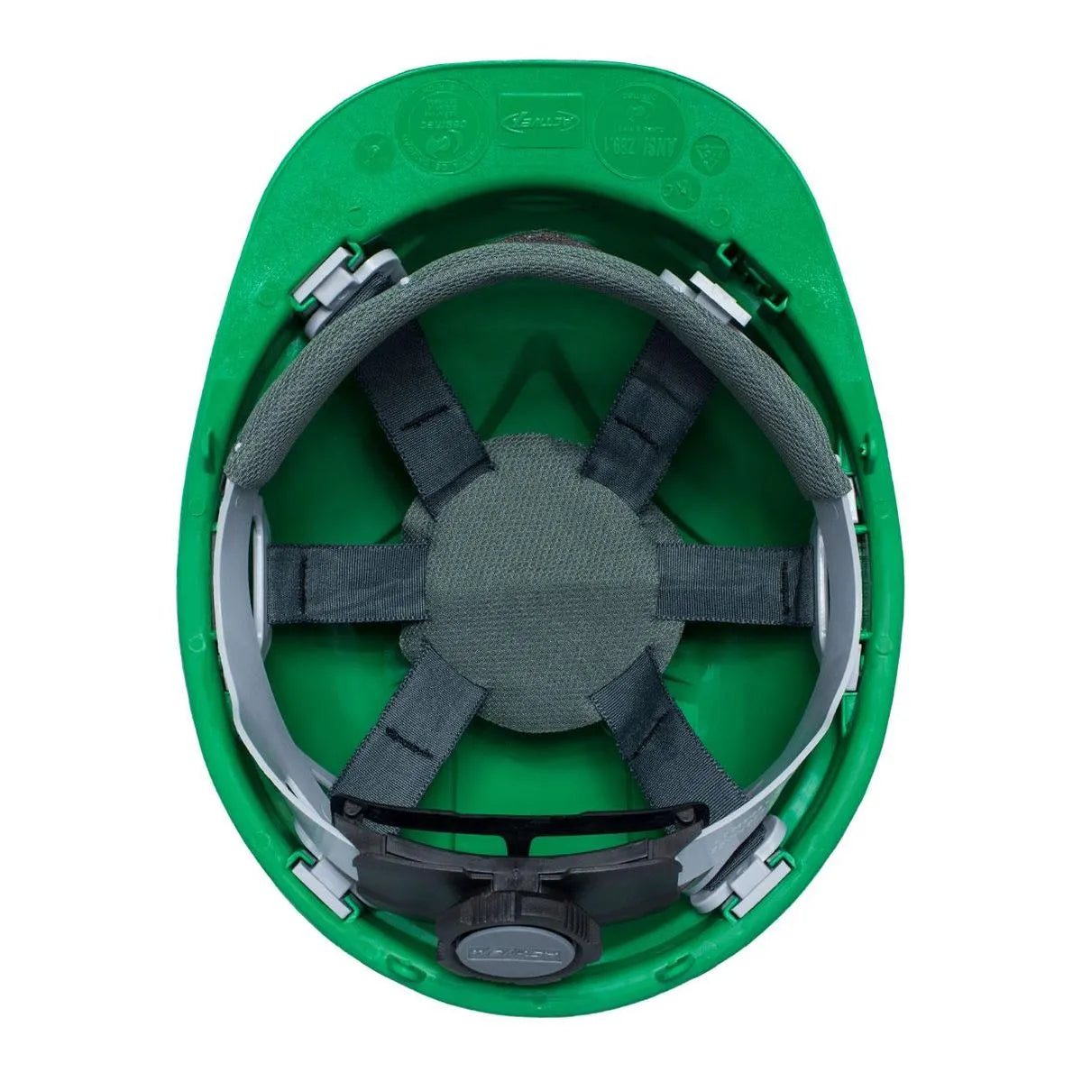 Casco Activex I Verde Arnes cinta 6 Puntas Ratchet