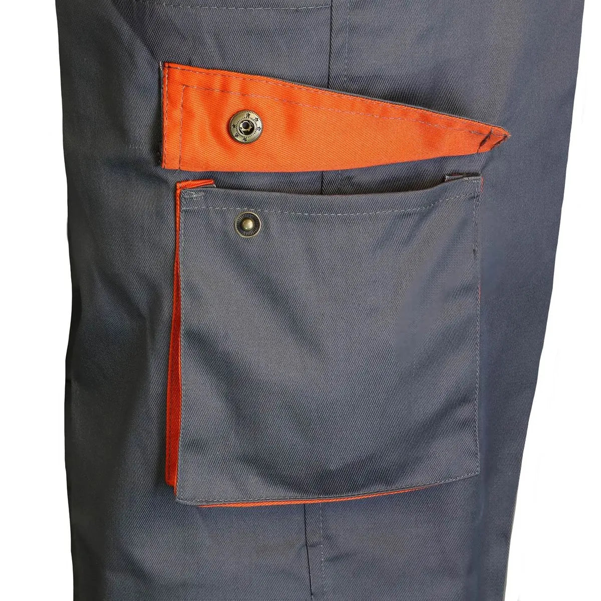 Pantalón Gabardina Gris/Naranjo