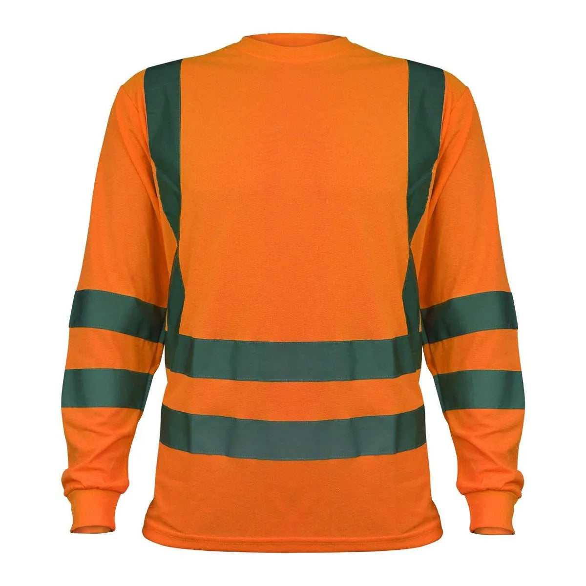 Polera Activex Polo Dry Fit Naranja Fluor C/Reflect M/Larga UV