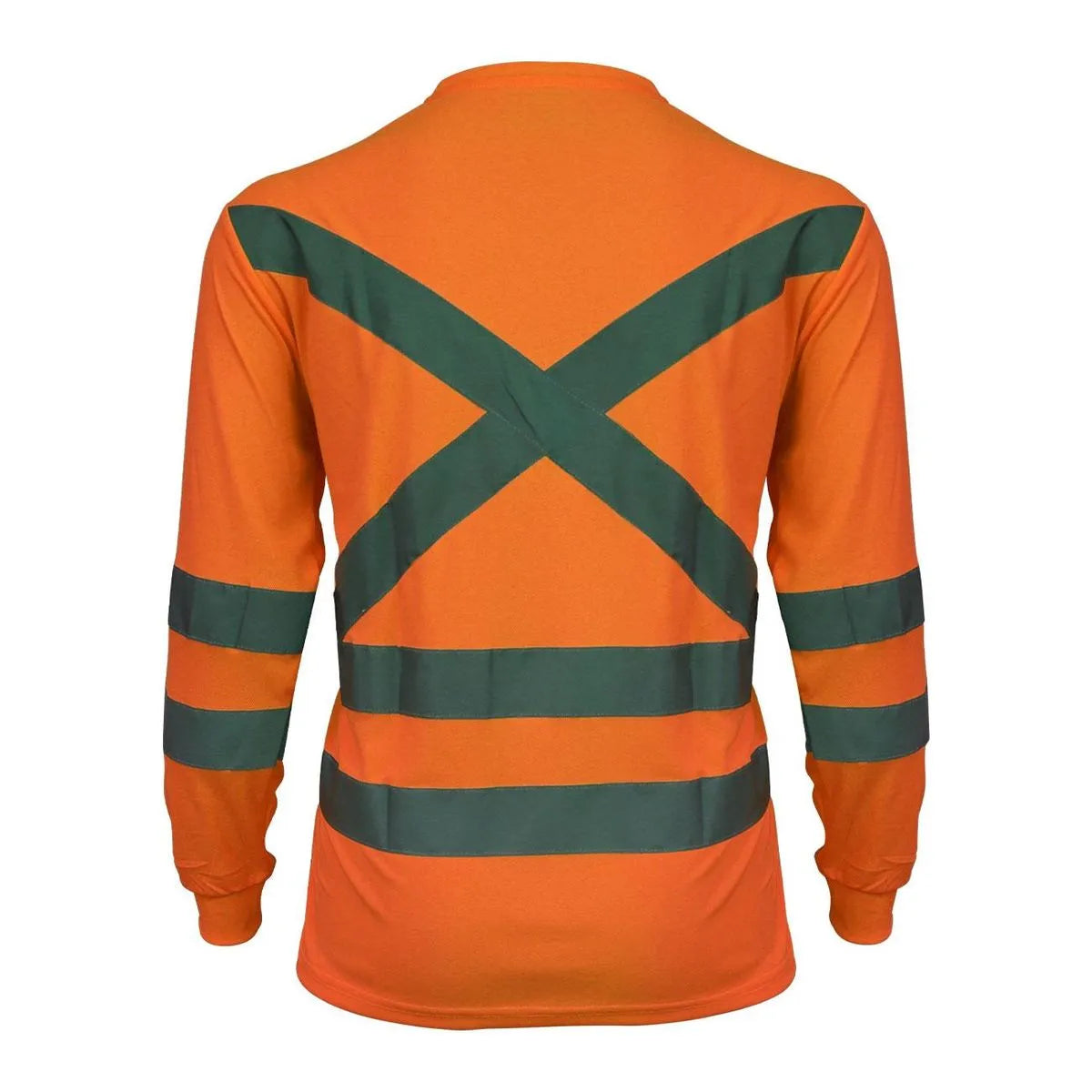 Polera Activex Polo Dry Fit Naranja Fluor C/Reflect M/Larga UV