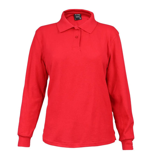 Polera Activex Pique Roja M/Larga Mujer UV