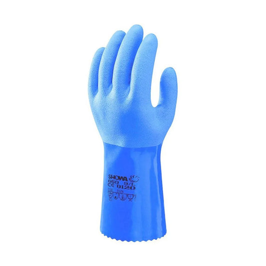 Guante Pvc Showa 660 Azul 35 Cm.