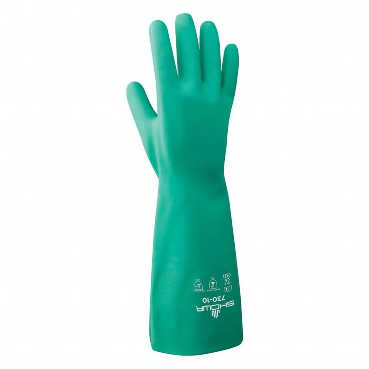 Guante Showa 730 Nitrilo Flocado 33 cms