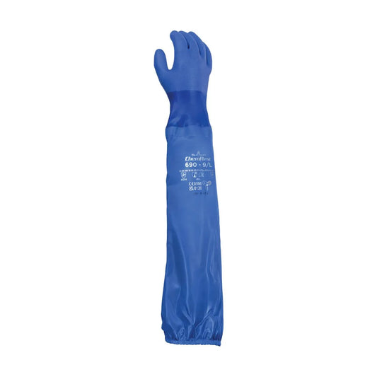 Guante Pvc Showa 690 Azul 60cm