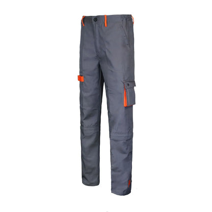 Pantalón Gabardina Gris/Naranjo
