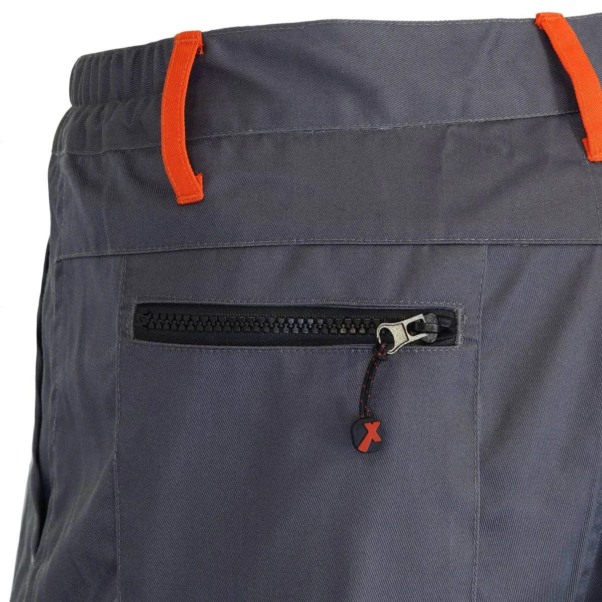 Pantalón Gabardina Gris/Naranjo