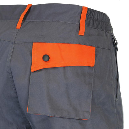 Pantalón Gabardina Gris/Naranjo